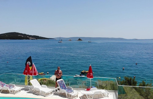 Seget Vranjica Apartment | Split-Dalmatia-Most beautiful sea view on Adriatic,beach on the sea,heated pool