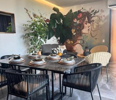 Tulum City Center Apartment | IIK Tulum by Groovy Stays- A Hip Condo-Hotel with WIFI, Rooftop, Pool, Sleeps 6