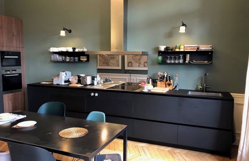 L'Europe Apartment | Impressive duplex, trees view on square opposite, sunny, right in the Paris center and fashionable districts. Luxury Apartment