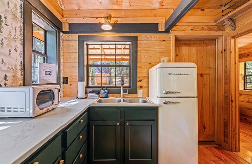 Mentone Cabin | Intimate Cabin Escape: Hot Tub, Sauna, Firepit, Grill & Projector