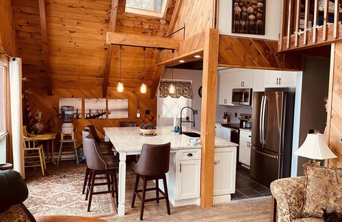 Hamlin Ski Chalet | Lakefront Cabin with Fantastic views & Private Dock, The Hideout!