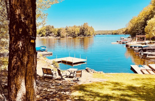 Hamlin Ski Chalet | Lakefront Cabin with Fantastic views & Private Dock, The Hideout!