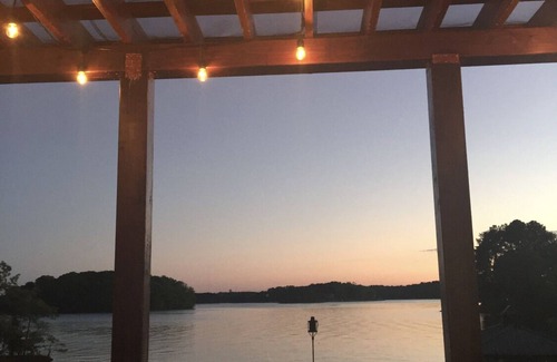 Seneca House | Lakefront home with private beach & unbelievable sunsets on Lake Keowee