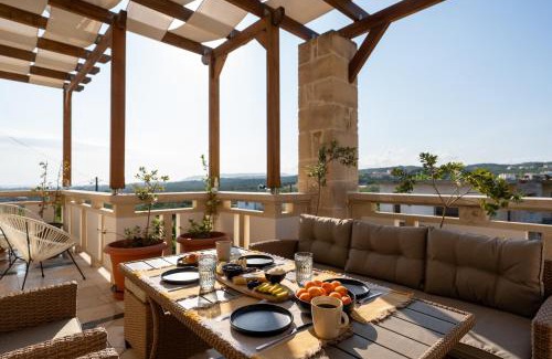 Georgioupolis Villa | Lithus Retreat with Jacuzzi and 360 Views
