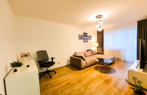 Popesti-Leordeni Apartment | Luxurious Retreat 1BR Apartment with Netflix, Private Parking and self check in