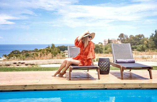 Kallithea Villa | Luxury Rhodes Villa Amel Villa Sea View Private Swimming Pool 4 BDR Kalithea