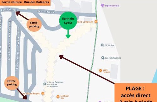 La Celle-sous-Gouzon Apartment | Maison Lydia, Climatisation, BBQ & Plage 2 min à pied