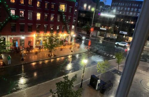 Bangor Apartment | Market Square View, Heart of DTWN, Historic Hotel, King Bed, Room # 402
