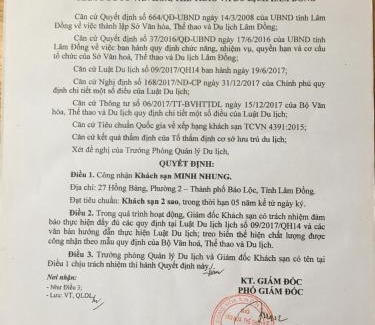 Bao Loc Hotel | Minh Nhung Hotel