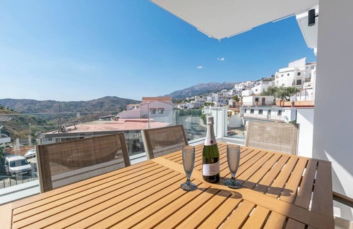 Competa Apartment | Modern Apartment in Cómpeta I with Mountain View, Wi-Fi & Terrace