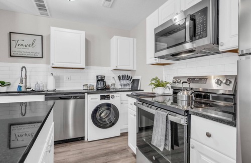 Lawrence Apartment | Modern Comfort - 2BR Home with Workspace
