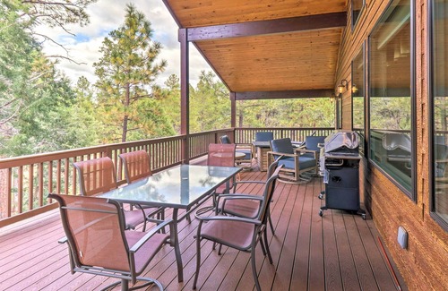 Sierra Pines Cabin | Modern-Rustic Show Low Cabin: Fire Pit, Grill