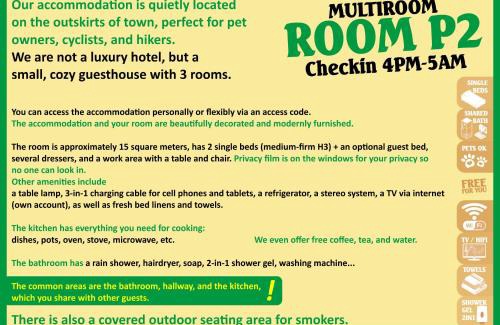 Creglingen House | Multi Room P2, 2-3 beds, 15qm, Check-in 4PM till 5AM