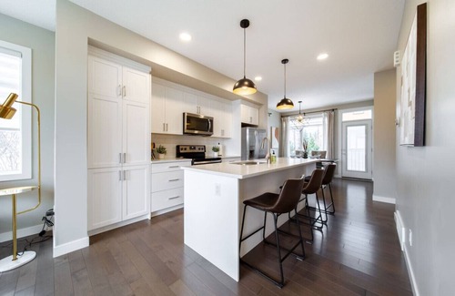 Jasper Place Apartment | NEW! 2 BR w/Ensuites | Garage | Disney+ | Patio