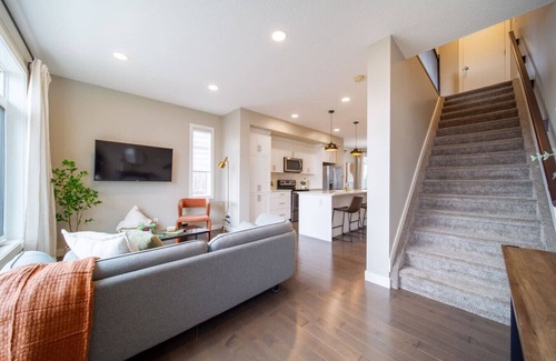 Jasper Place Apartment | NEW! 2 BR w/Ensuites | Garage | Disney+ | Patio