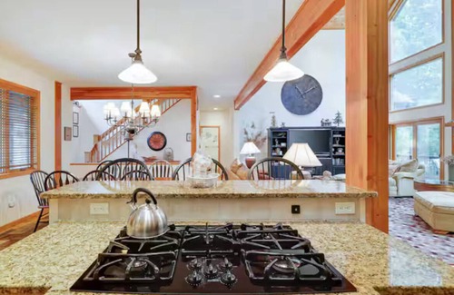 Briar Crest Woods Ski Chalet | NEW! Lake Front with Gameroom! Indoor and Outdoor Fireplaces!