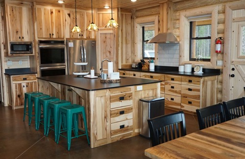 Island Park Cabin | New log home on river, 25 miles from Yellowstone, mountain view