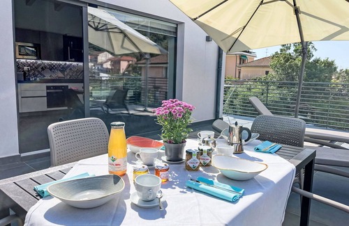 Caramagna Ligure Apartment | Nice apartment for 4 guests with pool, WIFI, A/C, TV, terrace and pets allowed