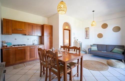 Ricadi Apartment | Ninea Panoramic Family Apartments - large pool with sea view