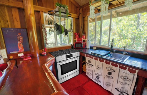 Keaau Cabin | OCT 22,23 & November SALE-TreeHouse Vibe AC-WiFi-BBQ-W&D-Cliffs.