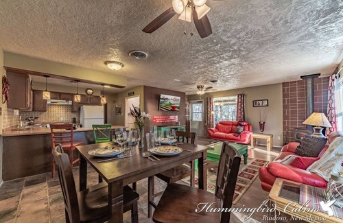 Ruidoso House | 'Permit to relax Granted!' with License to Chill with hot tub and detached Game Room.