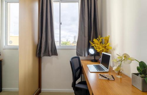 Jardim Aeroporto Apartment | Perto do Aeroporto com escritório, AC e Academia