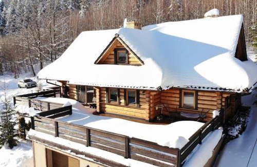 Wisla Villa | Poziomkowy Dom- Wisła, Dom z bali, Sauna, Taras