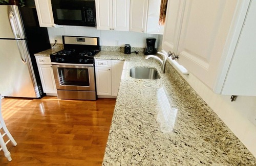 Ortley Beach House | PREMIER HOST-2BR SEASIDE PARK SUITE#3, One Short Block to Beach, Kit, Liv Room n