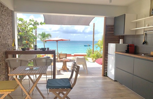 Grand Case Apartment | Pretty Beach side appartment with a private garden. Unique setting, Unique spot