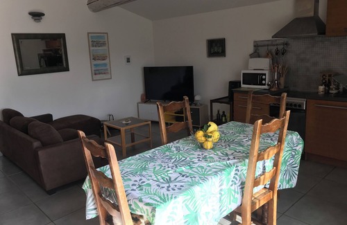 Sarrians House | Quiet Mazet nestled in a private cul-de-sac south-facing terrace air-conditioned living room
