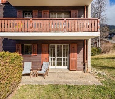 Villars-sur-Ollon Apartment | Rare, quite & centered Apartment with Garden & Fireplace