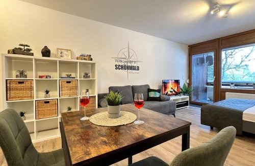 Schoenwald Apartment | RelaxApartments BLACK FOREST EMOTION mit Sonnenbalkon mit Blick auf den Kurpark, schnelles Internet, Nähe Triberger Wasserfälle, für bis zu 2 Personen