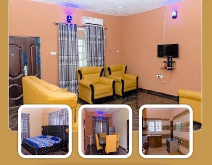 Benin City Apartment | Royal Guests Holiday Lets - A Modern 2-Bedroom Apartment with balcony, 24H CCTV, perfect for families, business or leisure