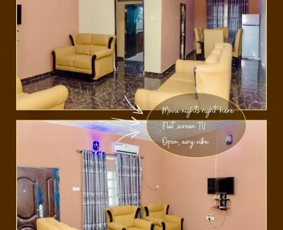 Benin City Apartment | Royal Guests Holiday Lets - A Modern 2-Bedroom Apartment with balcony, 24H CCTV, perfect for families, business or leisure