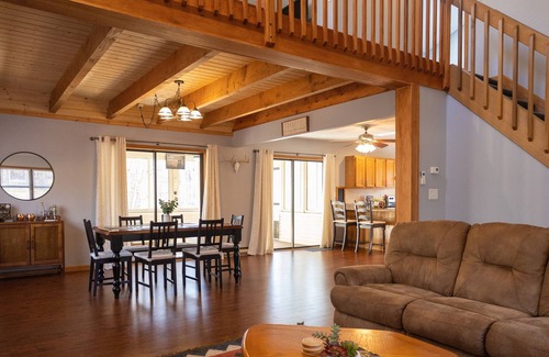 Gouldsboro Ski Chalet | Serene Mountain Escape with King Bed, Fire Pit, Games & Fireplace