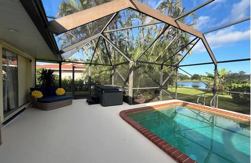 Port Saint Lucie House | Spacious 4BR Lakefront Getaway – Pool, Hot Tub & Family Fun Near Everything!