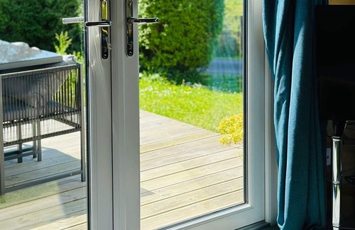 Pitlochry Cabin | Spacious Lodge with woodburner, hot tub and beautiful views from the patio deck.
