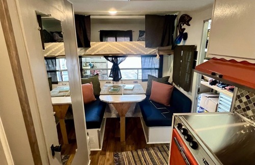 Springboro House | Spacious, Vintage Restored Camper! Sleeps 5, Quiet Campsite, Near Fishing.