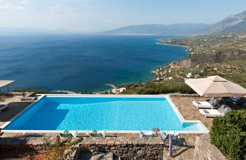 Kitries Villa | Splendid Messinia Resort Villa | Private Pool Mansion Sea View | Private Pool &.