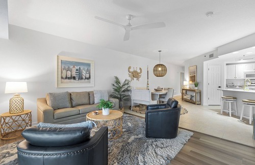 New Smyrna Beach Condo | 🏖️Steps to Beach | Pet Friendly | Stunning Interior | Oceanwalk 9-302🏖️