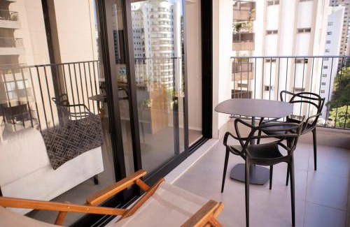 Vila Nova Conceicao Apartment | Studio 31 m2 com Terraço Parque Ibirapuera Itaim Bibi