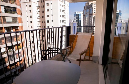 Vila Nova Conceicao Apartment | Studio 31 m2 com Terraço Parque Ibirapuera Itaim Bibi