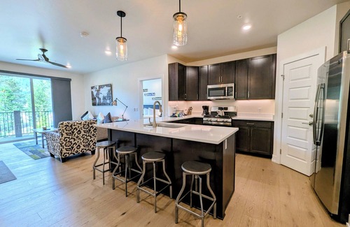 Lakeside Village Condo | Stylish 2BR Condo | Steps to River & Trails