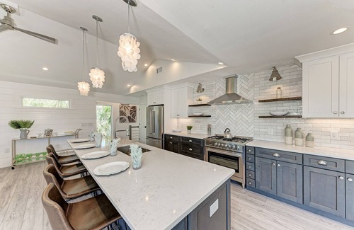 Anna Maria House | Summer Discounts! Steps from the Beach! Walk to Bean Point! Pool/spa! Golf Cart