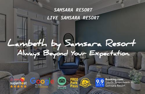 Canmore House | The Lambeth by Samsara Resort Private Entry Panorama Top View 2BR and 2BTH