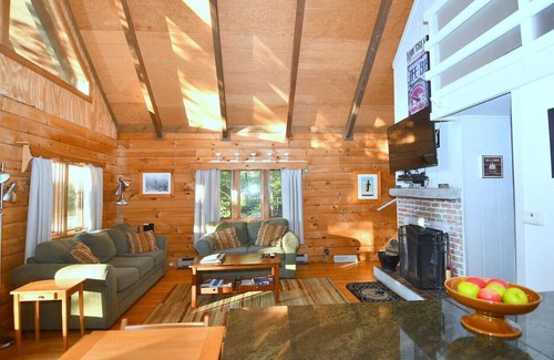 Berkeley Springs House | The Outlook - fireplace, view, pets, wifi, fire pit, foosball, deck
