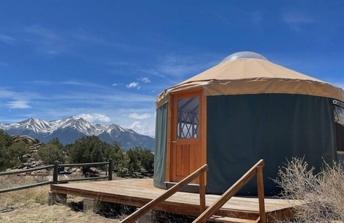 Buena Vista Cabin | The Yurt is our newest lodging option and a guest favorite! The Yurt sleeps 1-4 with a queen bed and double sleeper sofa. A/C and heat for a comfortable year-round stay.