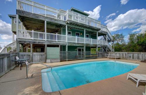 Whalehead Beach House | Third Row Whalehead Home with Pool and Spa Sleeps 22