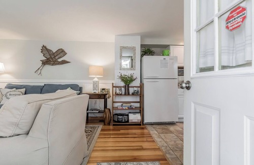 Camp Ellis Apartment | This one bedroom attached unit is three houses from the beach, with ocean views from the bedroom
