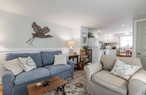 Camp Ellis Apartment | This one bedroom attached unit is three houses from the beach, with ocean views from the bedroom